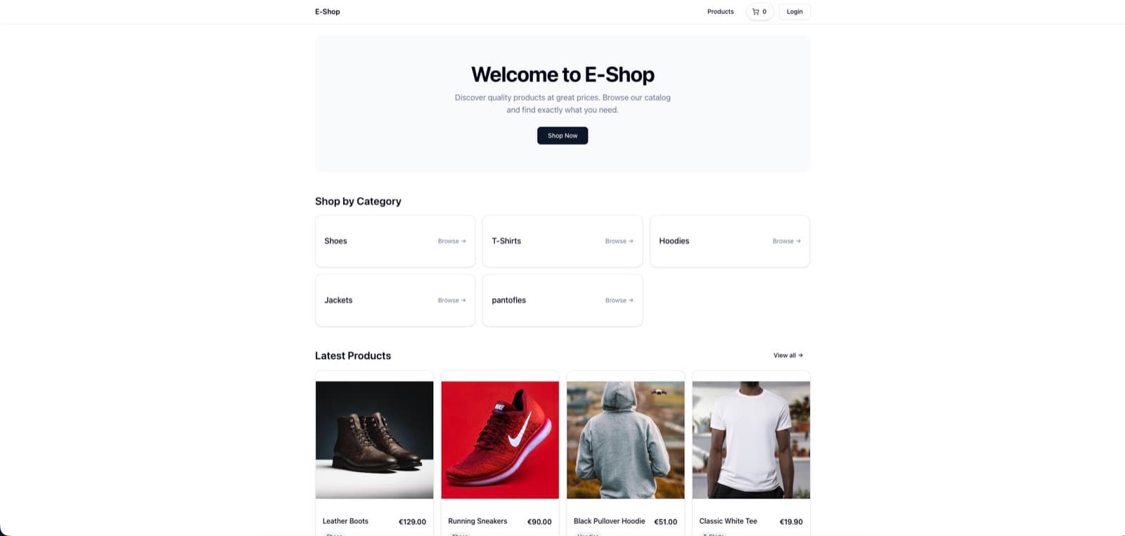 Full-stack E-shop